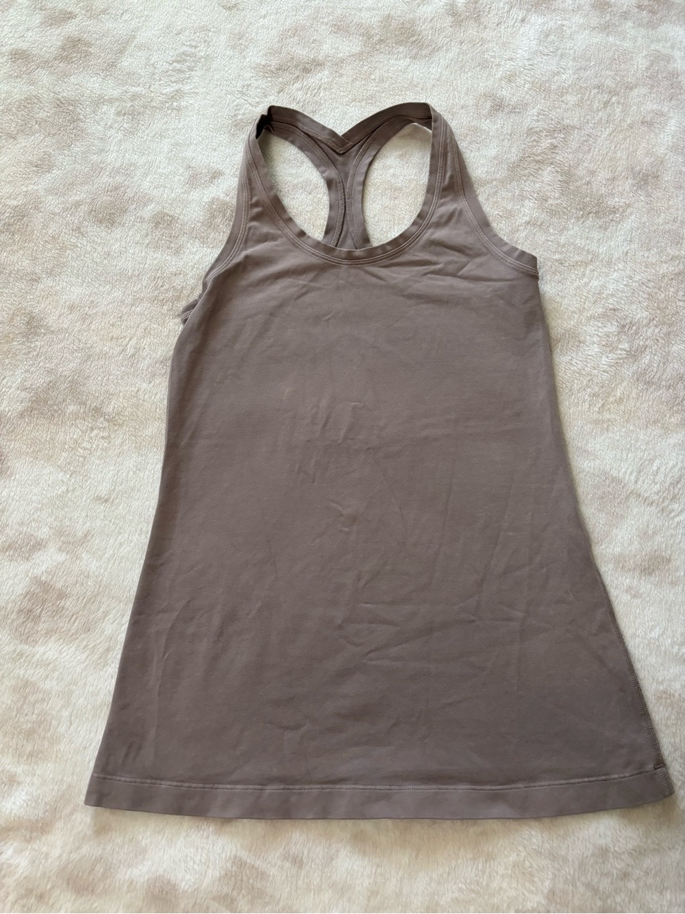 Lululemon Athletica Women’s Racerback Tank Top in Taupe Brown Size 8/M